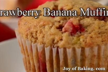 Thumbnail for Sweet Tasty Strawberry Banana Muffins Recipe