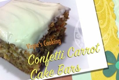 Thumbnail for Confetti Carrot Cake Bar Recipe By Virgie’s Cooking