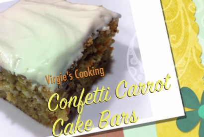 Thumbnail for Confetti Carrot Cake Bar Recipe By Virgie’s Cooking