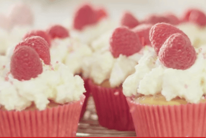 Thumbnail for Raspberry & White Chocolate Mini Cupcakes Recipe Using Stork