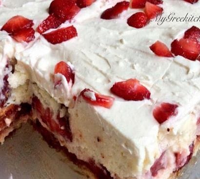 Strawberry Shortcake Recipe Lasagna Dessert .. No Bake