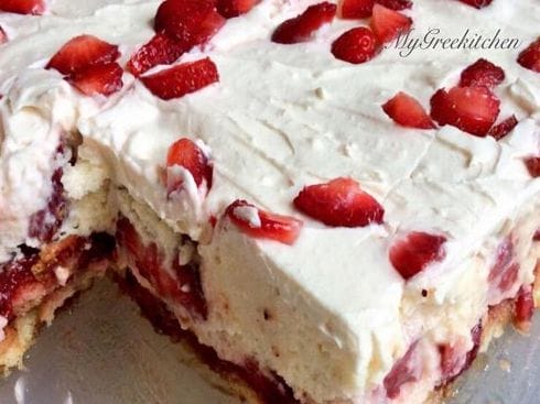 Strawberry Shortcake Recipe Lasagna Dessert .. No Bake