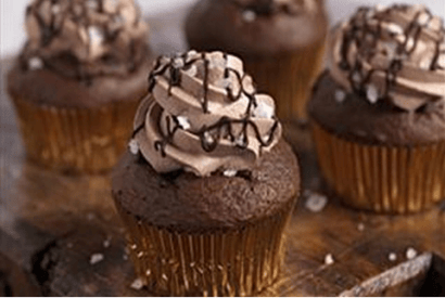 Thumbnail for A Delightful Chocolate Cupcake Recipe Are These Chocolate Salted-Caramel Variety
