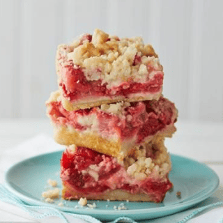 Here Is One Of Those Delightful Rhubarb Recipes-Strawberry Rhubarb Crumble Bars