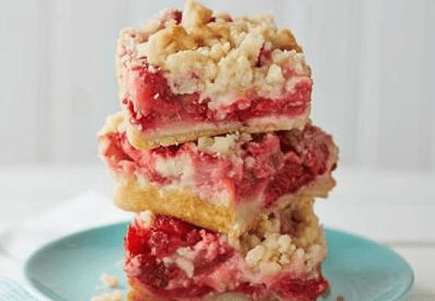 Thumbnail for Here Is One Of Those Delightful Rhubarb Recipes-Strawberry Rhubarb Crumble Bars