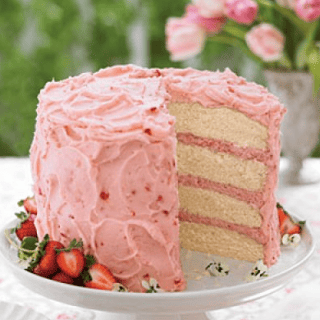 A Wonderful Strawberry Cake With Layers Of Mousse