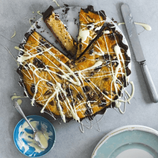 A Wonderful Sponge Cake Recipe Is This Banana And White Chocolate Blondie Tart