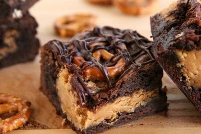 Thumbnail for Make These Wonderful Brownies From Scratch … Peanut Butter-Pretzel Brownies