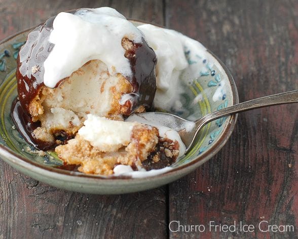 What A Dessert Is This Fantastic Churro Fried Ice Cream