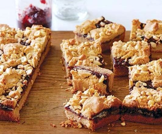 Even Children Can Help Make These Peanut Butter And Jelly Bars
