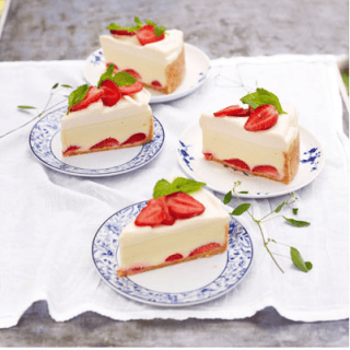 What A Divine Looking White Chocolate & Strawberry Cheesecake
