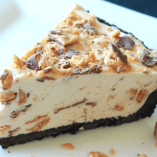 A Really Delightful Frozen Butterfinger Pie - No Bake Peanut Butter Pie Recipe