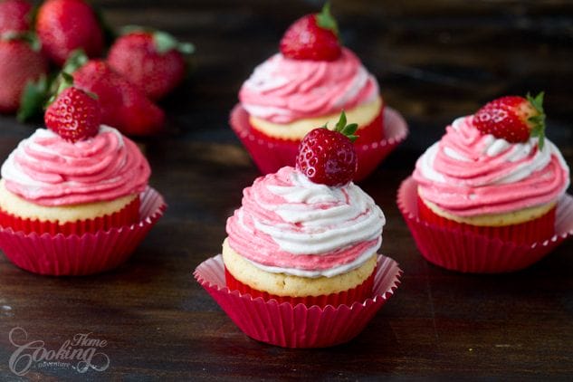 Truly Wonderful Strawberry Cupcakes