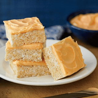 A Great Recipe For Rice Crispie Treats Are These Orange Dreamsicle Bars