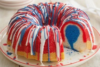 Thumbnail for Wonderful Firecracker Red White And Blue Homemade Pound Cake