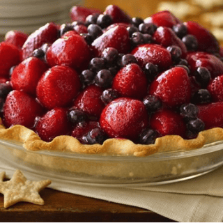 Here's To The Red, White & Blue ...Strawberry & Blueberry Pie