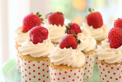 Thumbnail for A Delicious Recipe For These Strawberry Shortcake Cupcakes