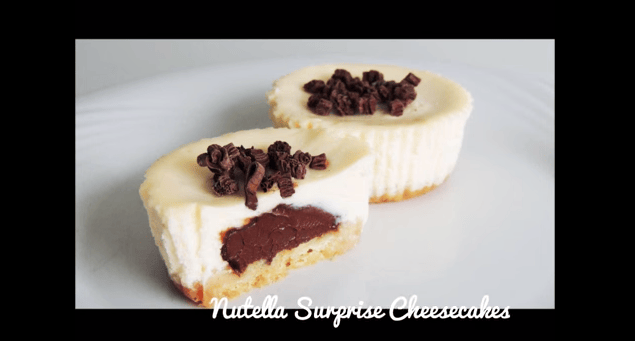A Great Nutella Cheesecake Recipe For These Surprise Mini Cheesecakes