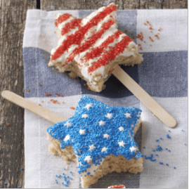 Thumbnail for Recipe For Rice Crispie Treats For The 4th July …Crispie Star Pops