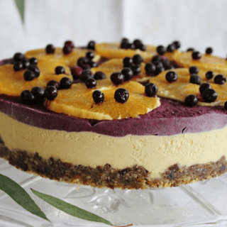 A Delightful Vegan Orange & Blueberry Cheesecake Recipe For You To Try