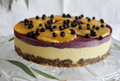 Thumbnail for A Delightful Vegan Orange & Blueberry Cheesecake Recipe For You To Try