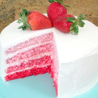 A WondWonderful Strawberry Cake Recipes-Ombre Cake With White Chocolate Cream Cheese Buttercream Frostingerful Strawberry Cake For This Ombre Cake With White Chocolate Cream Cheese Buttercream Frosting