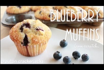 Thumbnail for Homemade Blueberry Muffins Looking Stunning Ready To Eat