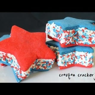 Patriotic Star Ice Cream Sandwich Recipe.. What A Great Way To Celebrate