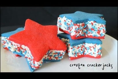 Thumbnail for Patriotic Star Ice Cream Sandwich Recipe.. What A Great Way To Celebrate