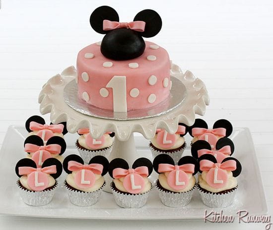 Looking For That Perfect Minnie Mouse Cake?, Well Try This One Along With CupCakes Too