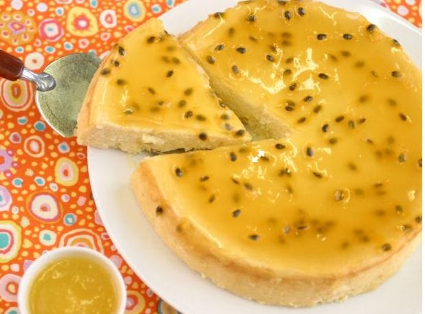 Delightful Mango And Passionfruit Cheesecake
