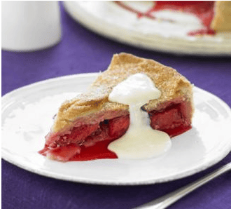 A Classic Plum Pie With Creamy Custard.. What A Treat