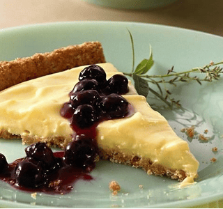 Luscious Lemon Tart With Blueberry Topping