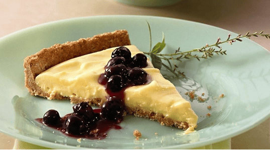 Luscious Lemon Tart With Blueberry Topping