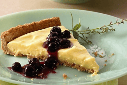 Thumbnail for Luscious Lemon Tart With Blueberry Topping