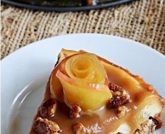 Thumbnail for Yummy Salted Caramel Apple Recipe That is A Cheesecake With Apple Roses