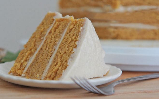 A Really Easy Pumpkin Cake To Make With Cinnamon Cream Cheese Frosting
