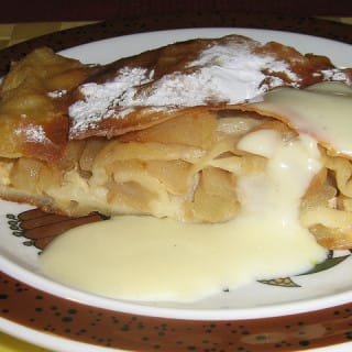 A Wonderful Flaky Apple Strudel With Cinnamon .. Pure Delight