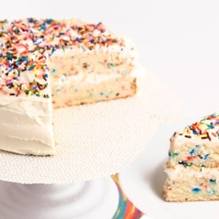 A Wonderful White Cake Recipe For This Confetti Birthday Cake