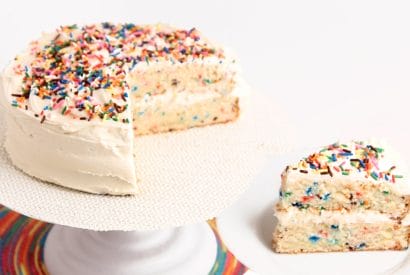 Thumbnail for A Wonderful White Cake Recipe For This Confetti Birthday Cake