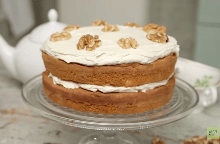 A Really Delightful Classic Recipe For Coffee & Walnut Cake