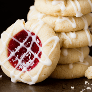 Wonderful Raspberry Almond Shortbread Thumbprint Cookies