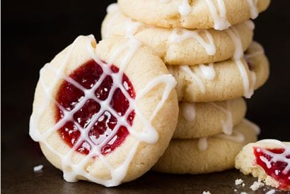 Thumbnail for Wonderful Raspberry Almond Shortbread Thumbprint Cookies