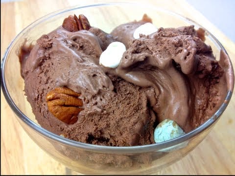 Homemade Rocky Road Ice Cream That Is So Creamy