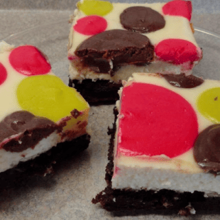 Fun Polka-Dot Cheesecake Brownies
