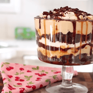 A Really Yummy Salted Caramel And Brownie Trifle
