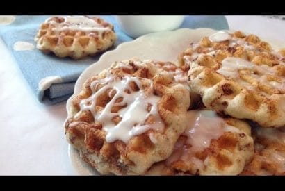 Thumbnail for What A Great Breakfast Treat Are These Cinnamon Roll Waffles