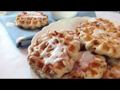 What A Great Breakfast Treat Are These Cinnamon Roll Waffles