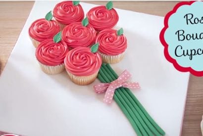 Thumbnail for What A Beautiful Rose Bouquet Cupcake Cake