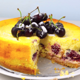 A Delightful Baked Cherry Cheesecake